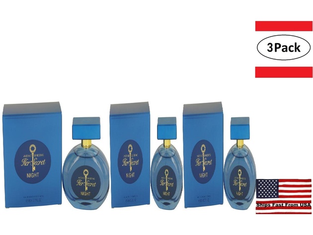 3 Pack Her Secret Night by Antonio Banderas Eau De Toilette Spray 2.7 oz for Women