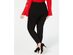 INC Internatinal Concepts Women's Sequin-Varsity-Stripe Ponte-Knit Pants Black Size 18W