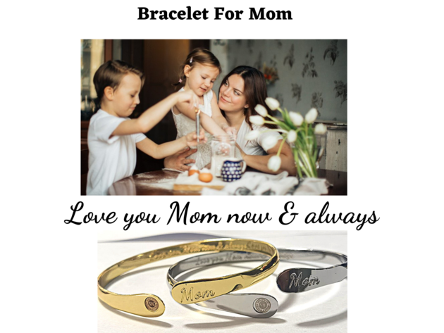 Mom Bracelets Engraved Bracelets Love you Mom now & always