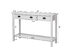 Costway 47" Console Table Hall Table Side Desk Accent Table Drawers Shelf Entryway White - White