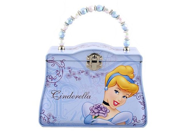 Princess Cinderella Carry All Tin Clutch Purse with Beaded Handle