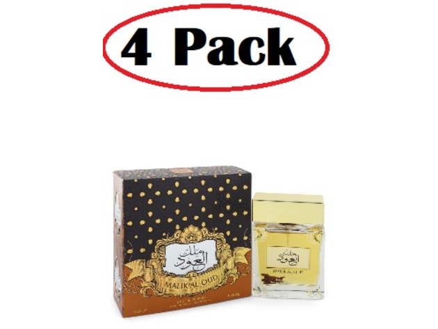 4 Pack of Malik Al Oud by Rihanah Eau De Parfum Spray (Unisex) 3.4 oz