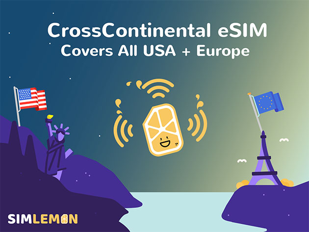 SimLemon Globetrotter's eSIM: 20GB Mobile Data Plan