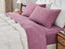 Kathy Ireland 4 Piece Heathered Jersey Knit Cotton Sheet Set (Queen/Rose)