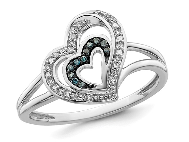 Promise Ring Diamond Accent Sterling Silver