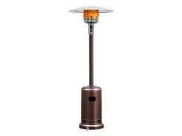 Costway 48000 BTU Propane Patio Heater Standing LP Gas Steel W/ Wheels Bronze