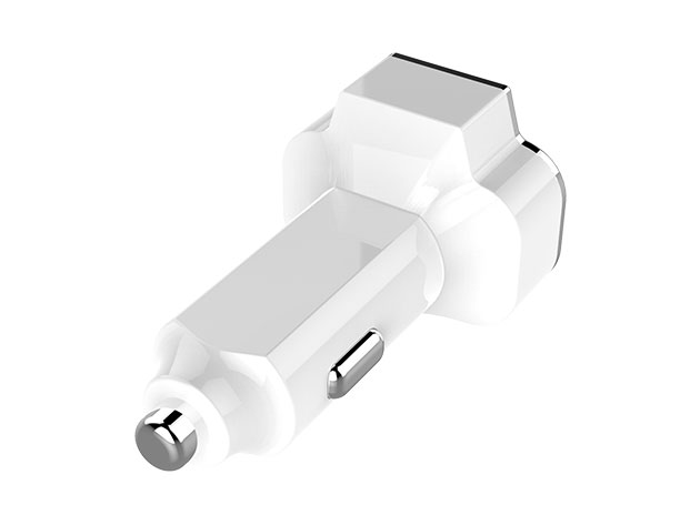 PowerStation 4-Port USB Car Charger (Pink)