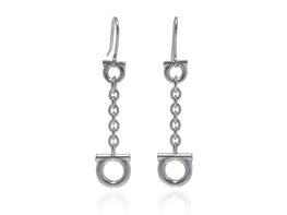 Ferragamo Gancini Sterling Silver Earrings (Store-Display Model)
