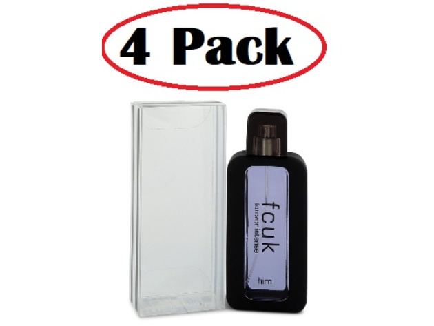 4 Pack of FCUK Forever Intense by French Connection Eau De Toilette Spray 3.4 oz