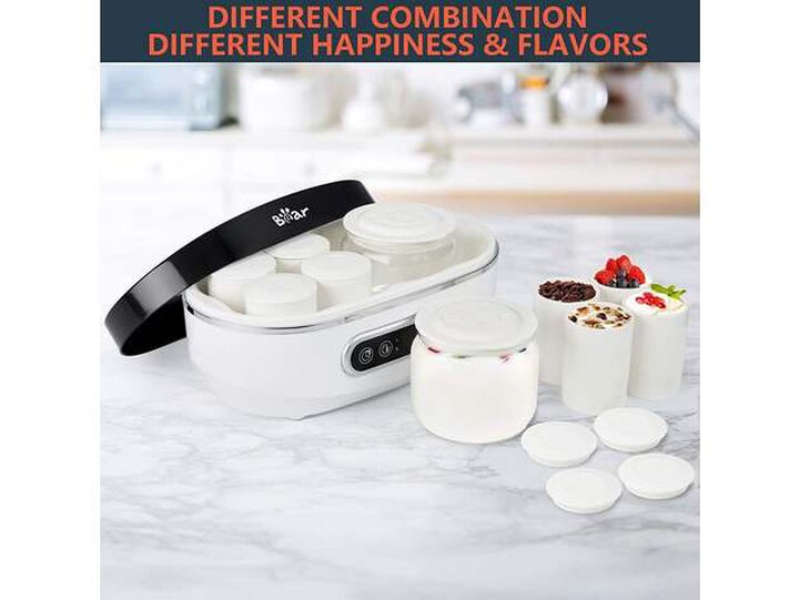 Suteck Yogurt Maker SNJ-159B Automatic Digital Machine with 8 Glass Jars