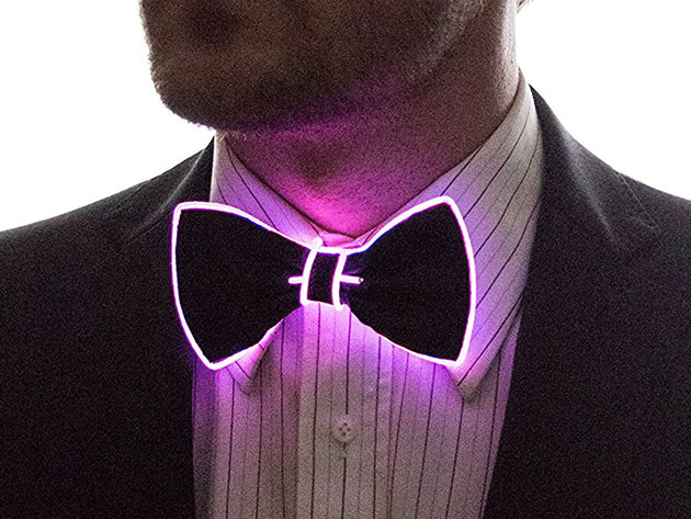 top up tie diy Light Up  Tie StackSocial Bow (Purple)