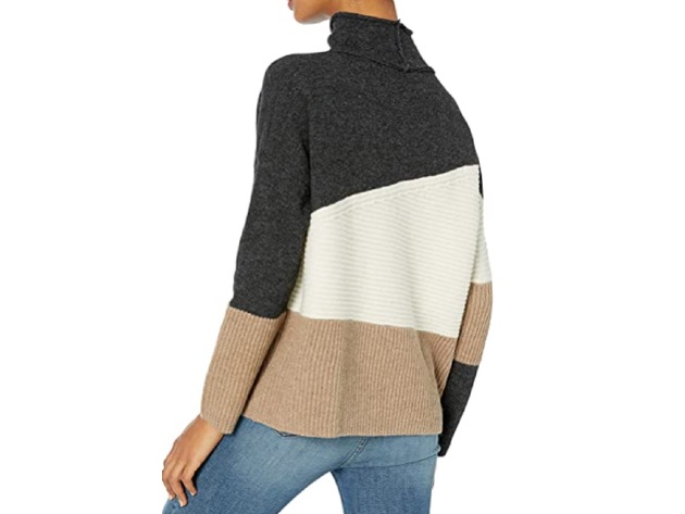 French connection patchwork outlet mock neck sweater