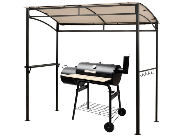 Costway 7' x 4.5' Outdoor Patio Barbecue Grill Gazebo - Beige