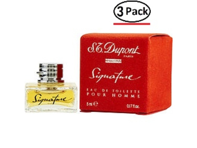 SIGNATURE by St Dupont EDT .17 OZ MINI (Package Of 3)