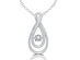 Glittering Stars Dancing Diamond Pendant Necklace in Sterling Silver with chain