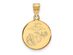 SS 14k Yellow Gold Plated Medium U.S. Marine Corps Disc Pendant