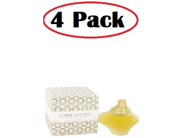 4 Pack of Claude Montana by Montana Eau De Parfum Spray 3.3 oz