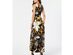 Thalia Sodi Women's Printed Belted-Detail Maxi Dress Gold Floral Size Extra Small