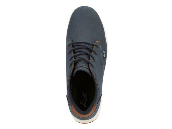 navy and tan shoes