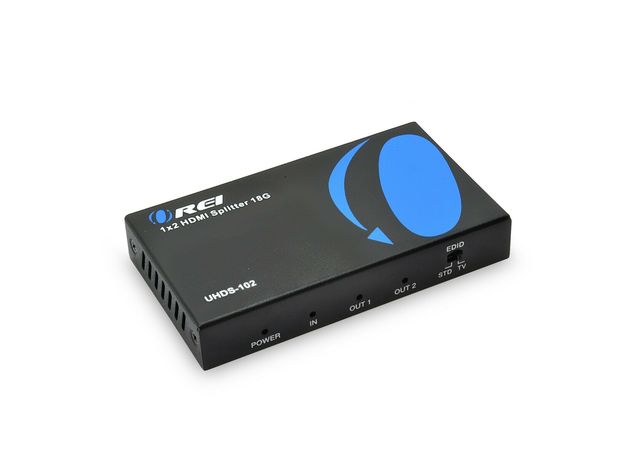 OREI UltraHD 4K @ 60 Hz 1 x 2 HDMI Splitter 1 in 2 Out (2 Port) 4:4:4 8-bit - HDMI 2.0, HDCP 2.2, 18 Gbps, 4K HDMI Splitter