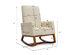 Costway Mid Century Retro Fabric Upholstered  Rocking Chair Modern Armchair Beige - Beige