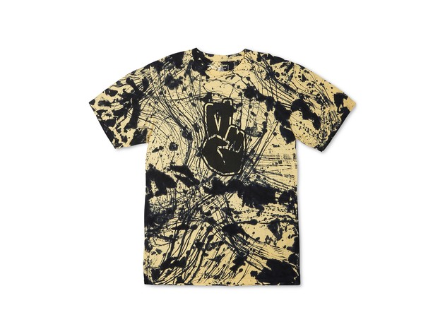 Neff Men's Batik-Dyed Logo Graphic T-Shirt Yellow Size Large