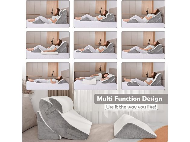 PureFit Adjustable Wedge Pillow System  Bed wedge, Wedge pillow, Bed wedge  pillow