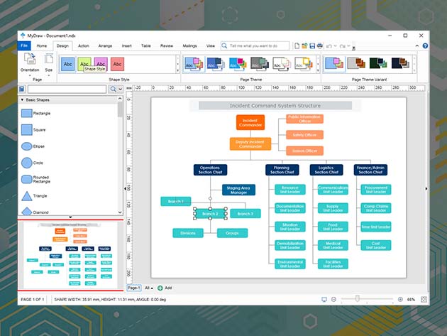 MyDraw Advance Diagramming Software: Perpetual License (With 2-Yr Updates)