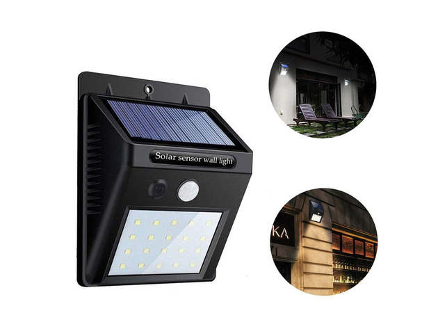 Super Bright 20 LED Solar Light with Wireless IP65 Waterproof Motion Sensor (5-Pack)