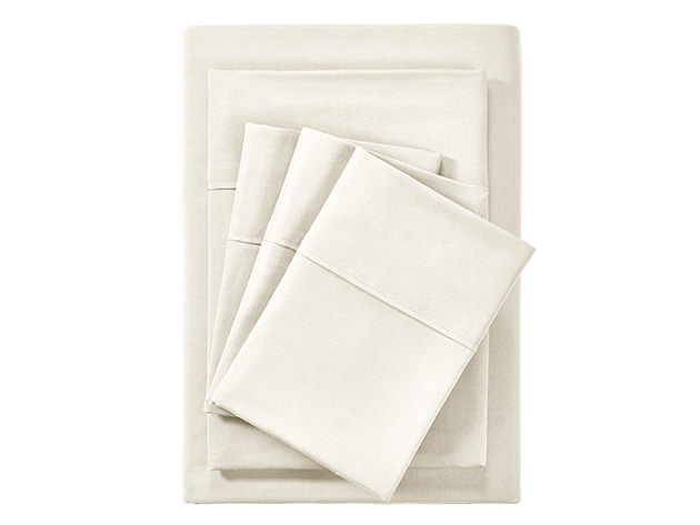 Bamboo 2000 Count 6-Piece Sheet Set with SnugGrip (Cream/Full)