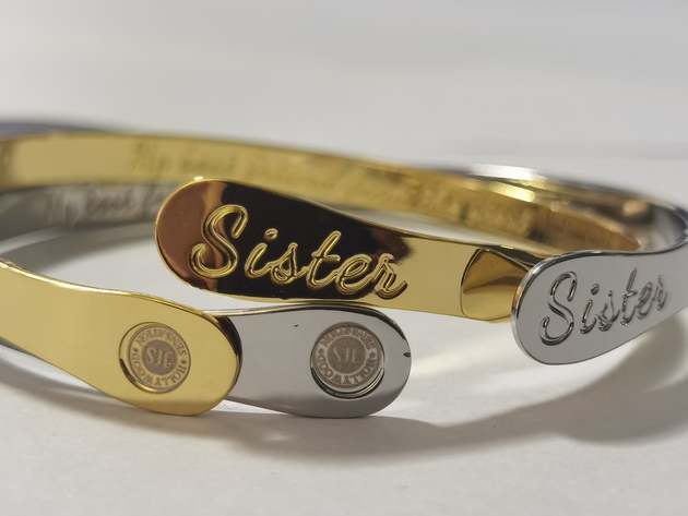 Sister Bracelets, Engraved Bracelets My best friend from the start