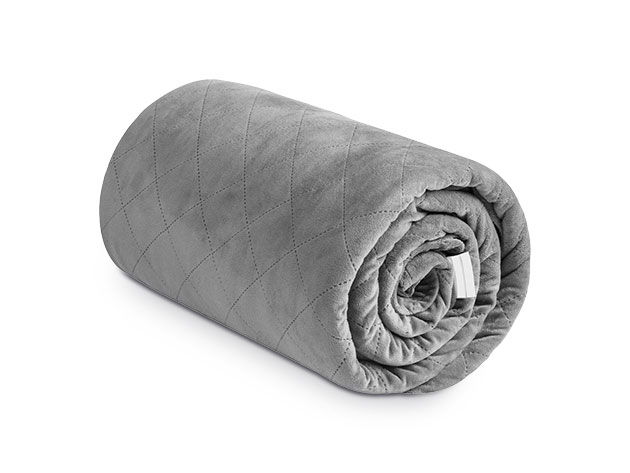 Bibb Home 17 Lb Weighted Blanket & Mink Cover (Large)