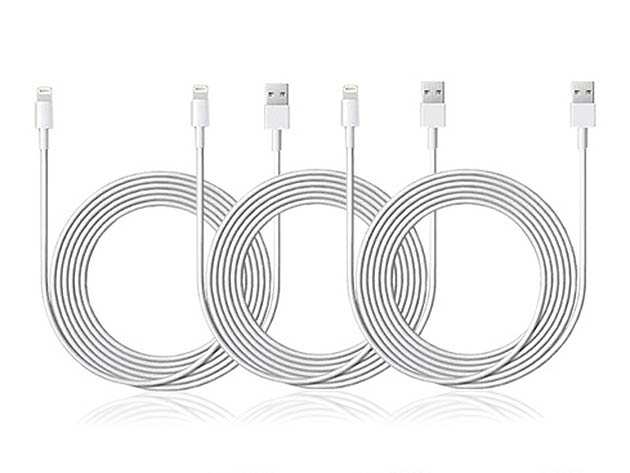 10-Ft Lightning Cable: 3-Pack