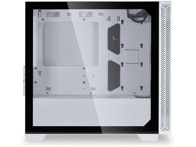 Lian Li MicroATX Mid-Tower Gaming Case Chassis Tempered Glass Side Panel - White (Like New, Damaged Retail Box)