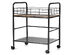 Costway 2-Tier Storage Rolling Cart Trolley W/Lockable Wheels Organizer Metal Frame