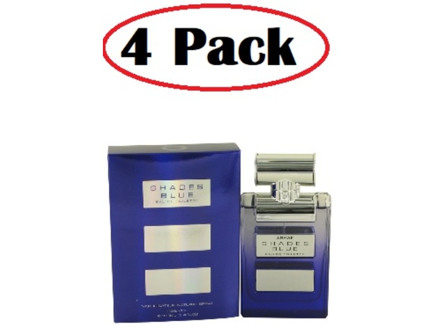 4 Pack of Armaf Shades Blue by Armaf Eau De Toilette Spray 3.4 oz