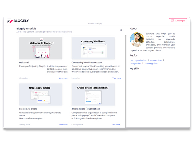 Blogely All-in-One Content Management: Lifetime Subscription