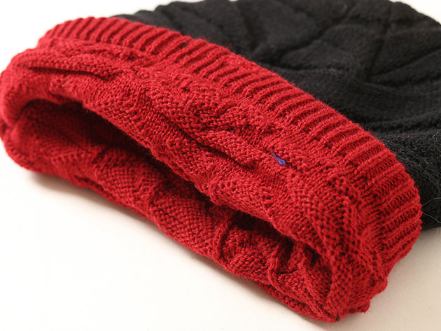 Beanie Jam Bluetooth Knit Hat (Black/Red)