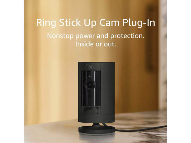 Ring STICKCAM32BK Stick Up Cam Plug-In Security Camera - Black