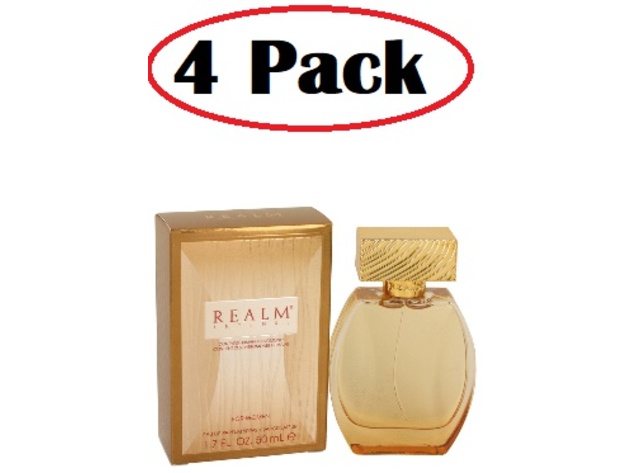 4 Pack of Realm Intense by Erox Eau De Parfum Spray 1.7 oz