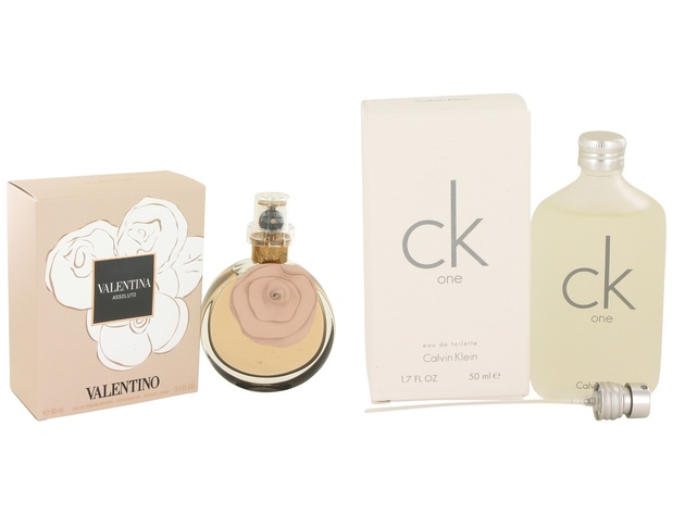 Gift set  Valentina Assoluto by Valentino Eau De Parfum Spray Intense 2.7 oz And  CK ONE EDT Pour/Spray (Unisex) 1.7 oz