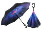 Double Layer Inverted Umbrella with C-Shaped Handle - The Galaxy