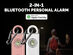 2-in-1 Personal Safety Alarm with Apple Find My Smart Tracking (White/2-Pack)