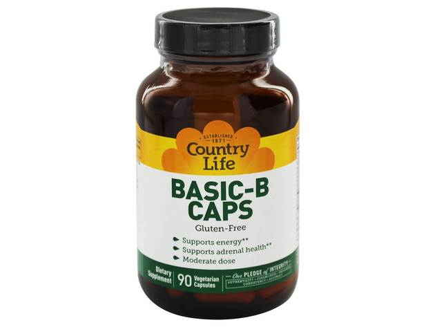Country Life - Basic B Caps Vitamin B Complex 25 mg. - 90 Vegetarian Capsules