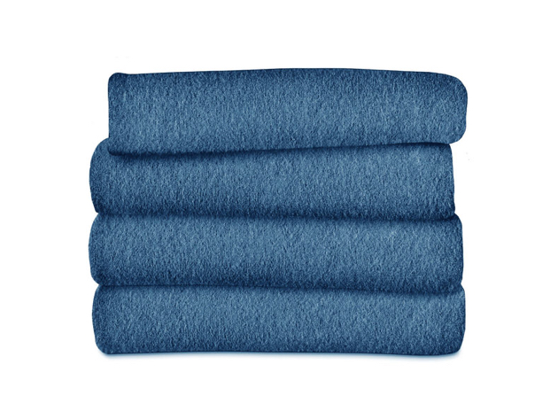 Sunbeam Fleece Electric Heated Warming Throw Blanket TB16 - Newport Blue