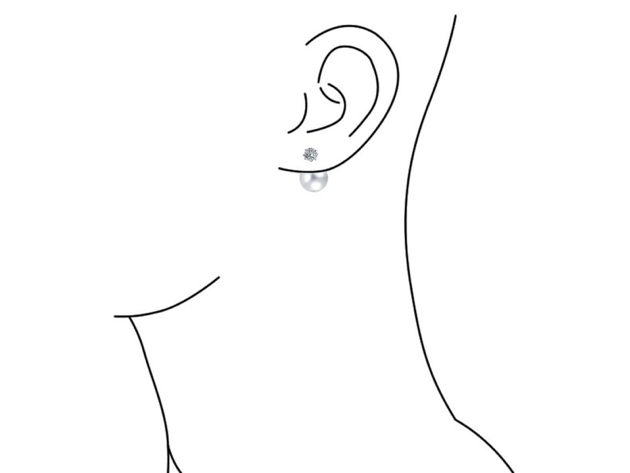 Homvare Women’s 925 Sterling Silver Pearl Stud Earrings - Gold