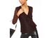 INC International Concepts Women's Ruffled Surplice Printed Top  Black Size Extra Small