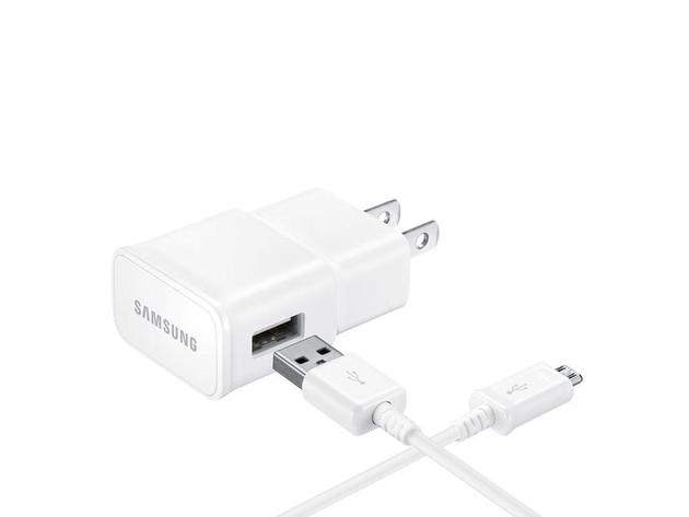 3-PACK Samsung Adaptive Fast Charging Wall Charger with Detachable micro-USB Cable (Non-Retail Packaging)