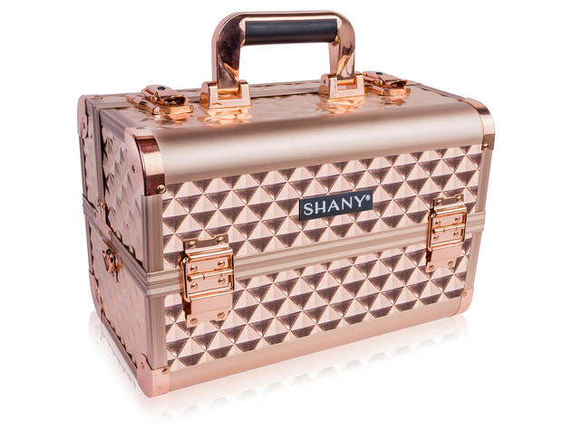 SHANY Fantasy Collection Makeup Artists Cosmetics Train Case - ROSE GOLD