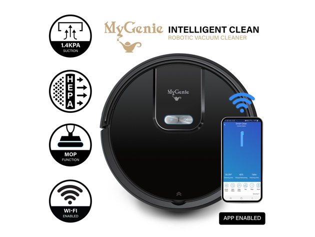 my genie gmax wi fi intelligent robotic vacuum white